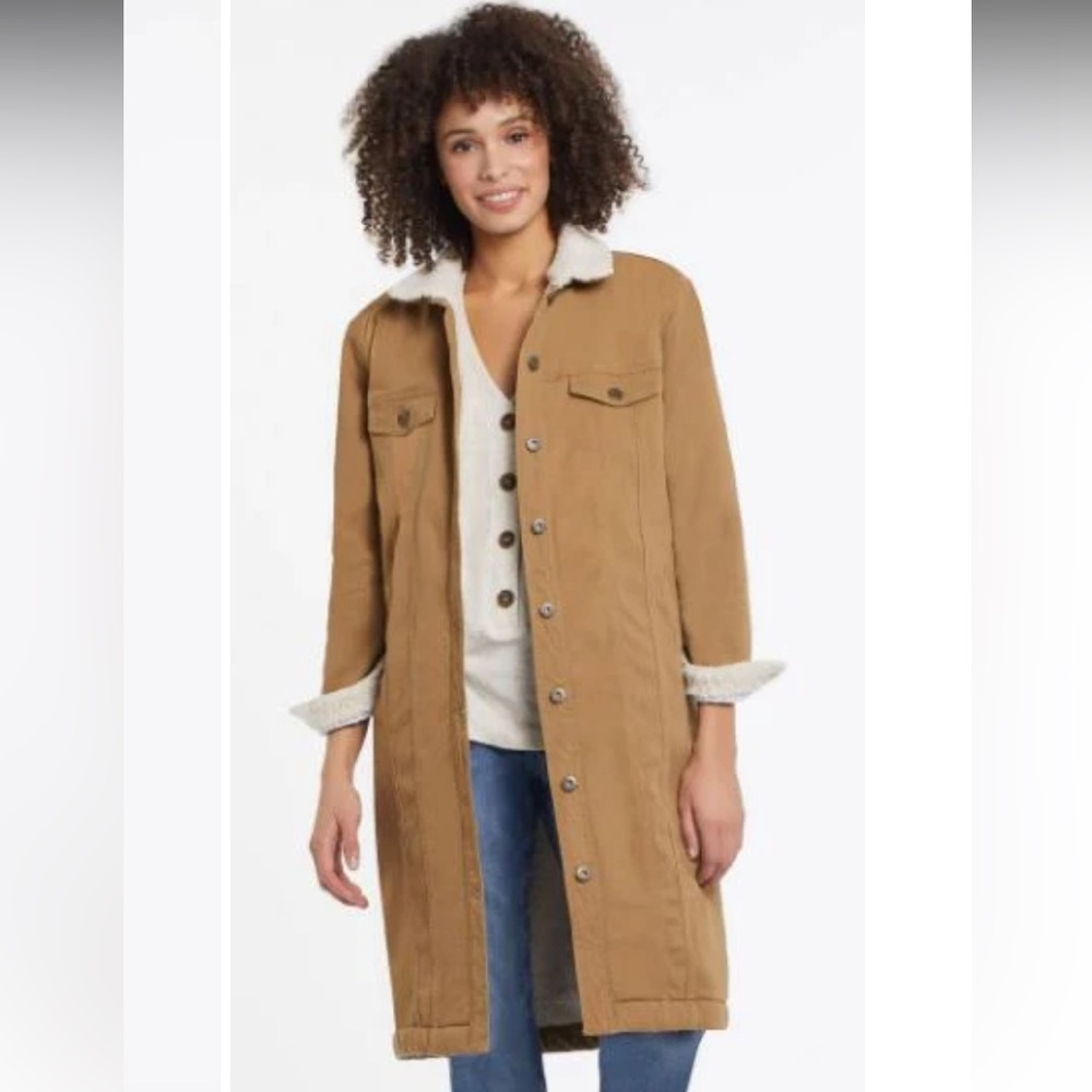 Tribal Long Duster with Sherpa Lining